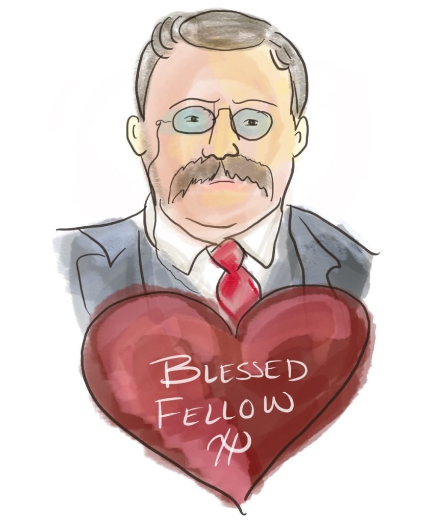 Theodore Roosevelt valentines card president