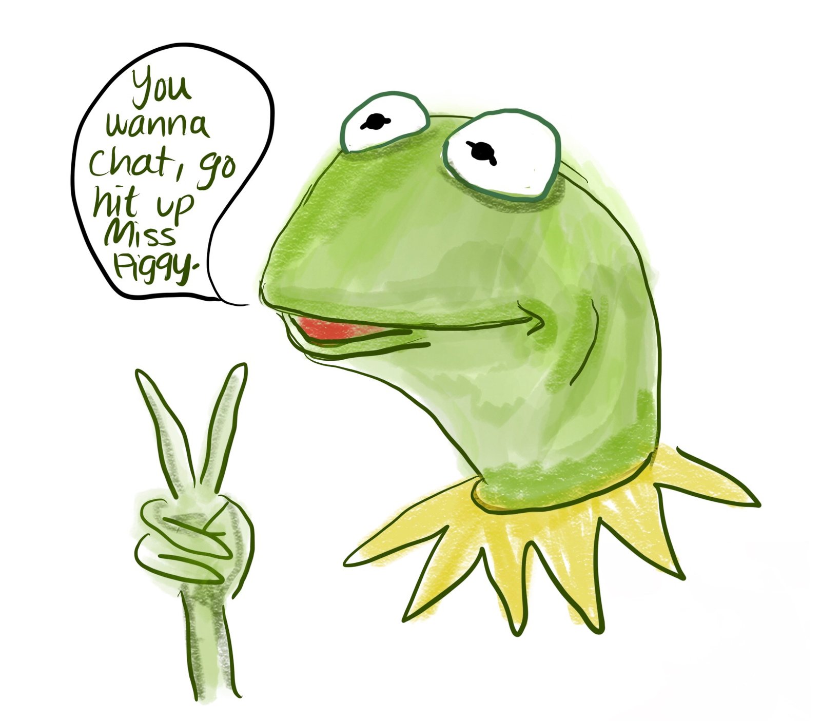 Kermit the frog chat messenger 
